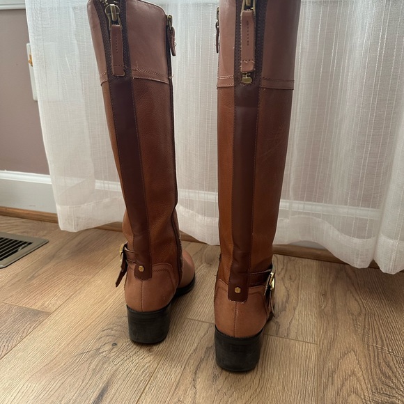 Franco Sarto two-tone, low heel leather riding boots! - Picture 5 of 6